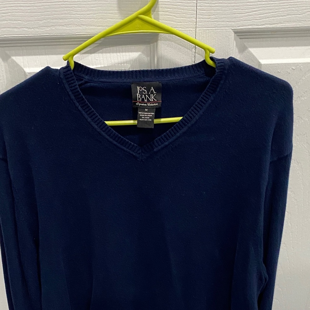 Jos. A. Bank Men's Deep Blue V-Neck Sweater